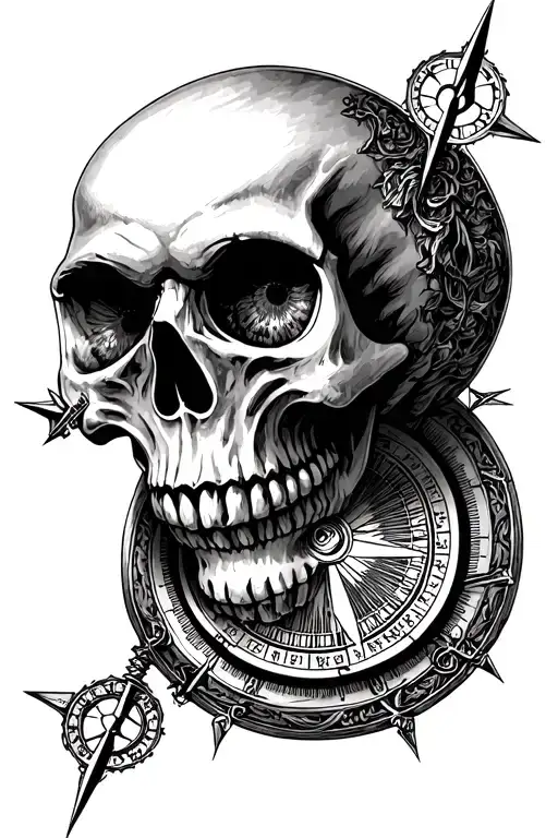 Posiedon Evil Eye Skull Compass