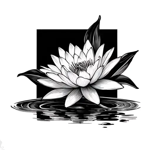 Water Lily And Iris Fineline