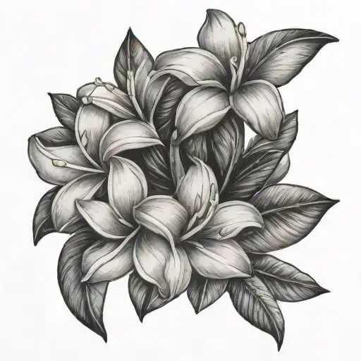 Hawaiian Islands As Plumeria Flowers