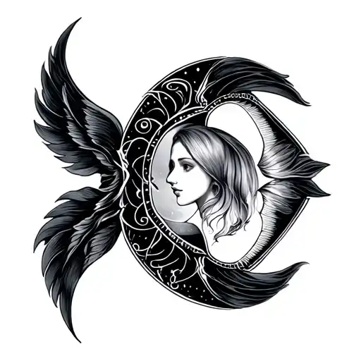 Tattoo Of The Zodiac Sign Pisces And Virgo