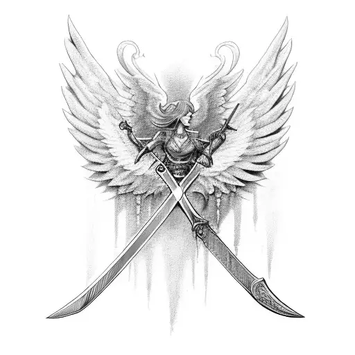 Sword With Wings At The Top