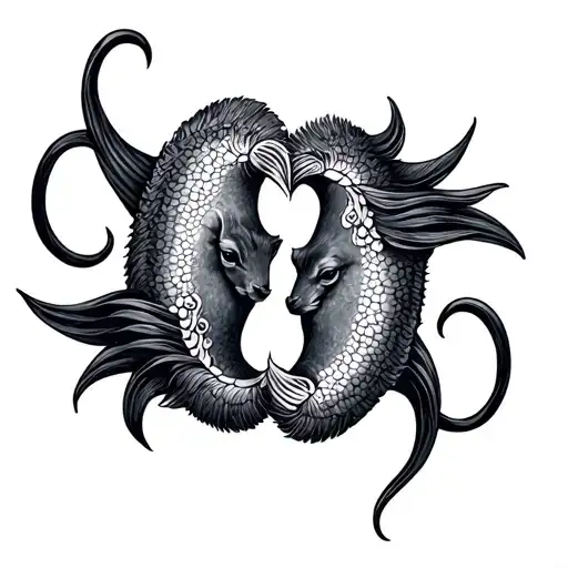 Taurus And Pisces Together Symbolizing Love