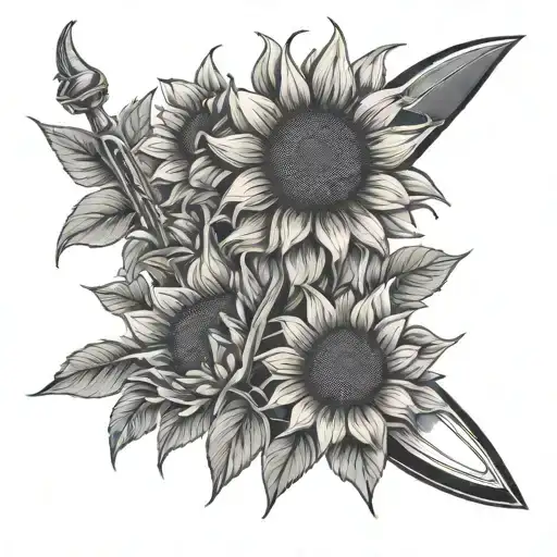 Dagger And Sunflowers
