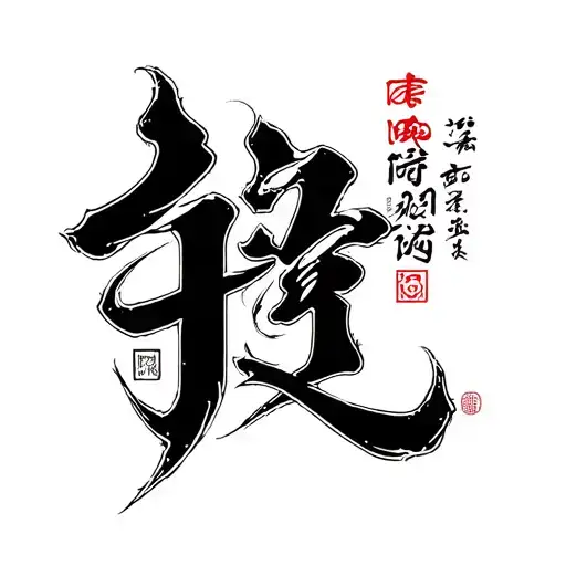 Chinese Letters Horizontally For Neck