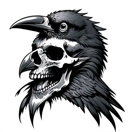 Skull No Jaw Crow