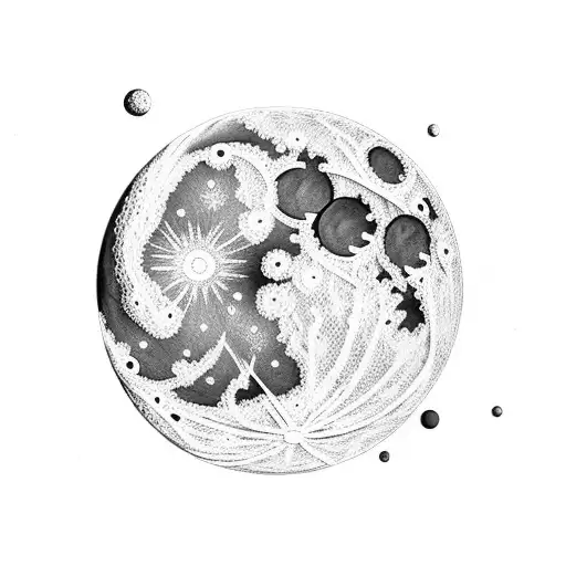 Moon With Hanging Lace