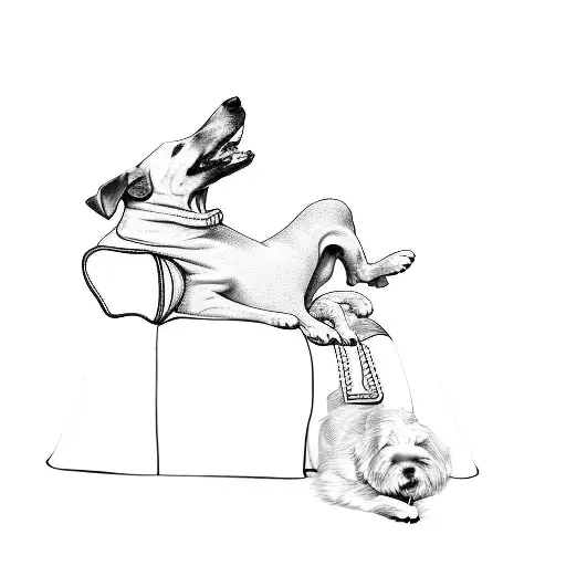 A Dog Laying On A Person's Feet