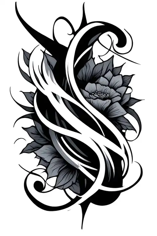 Calligraphic Dark Blackout Upper Arm