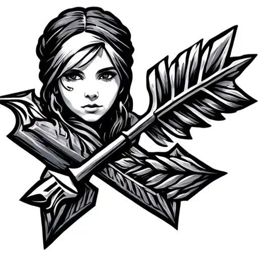 Arrow Representing Sister In The Navy