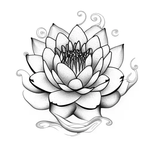 Water Lily With Vines