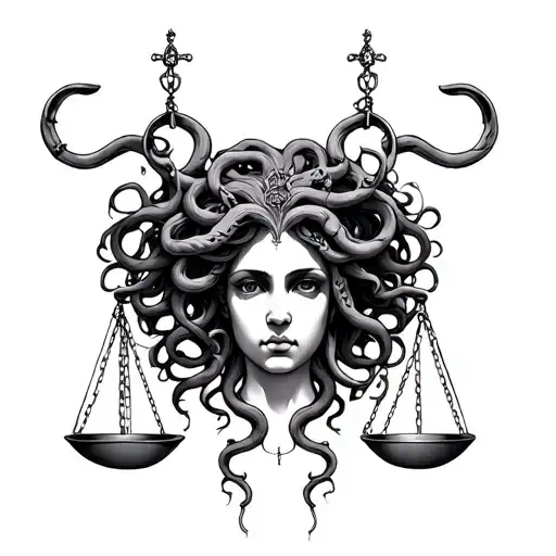 Medusa With Libra Scale
