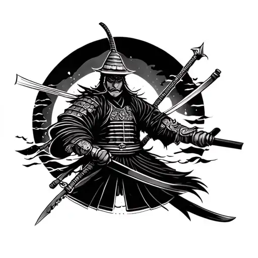 Japanese Samurai In Forearm