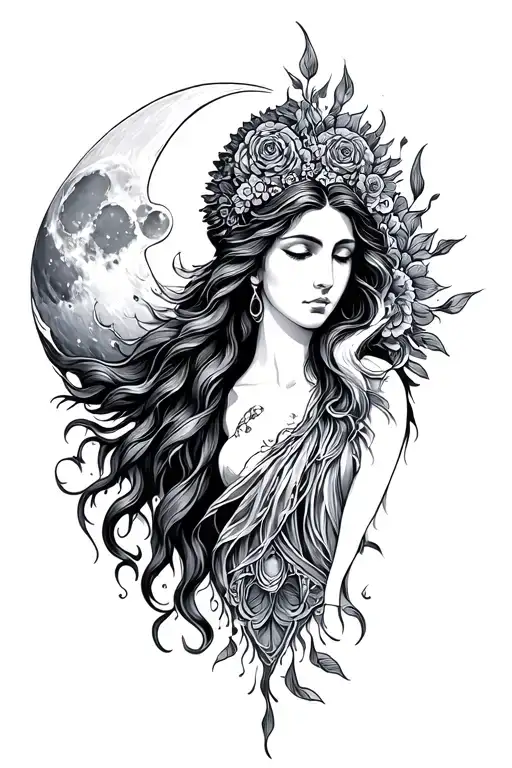 Moon Goddess Surrounded