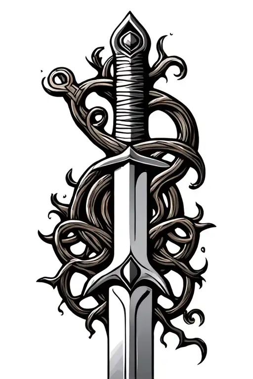 Celtic Tree Of Life Handle Of A Sword