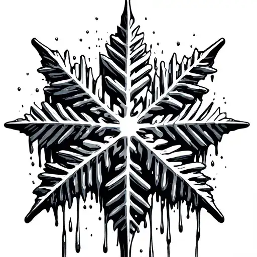 Snowflake Melting Into Rain