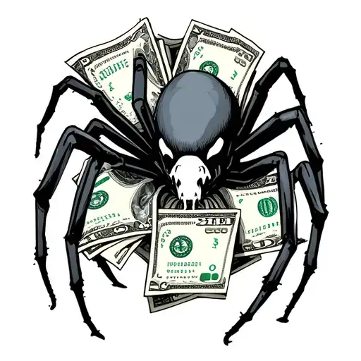 Spider Holding Dollars