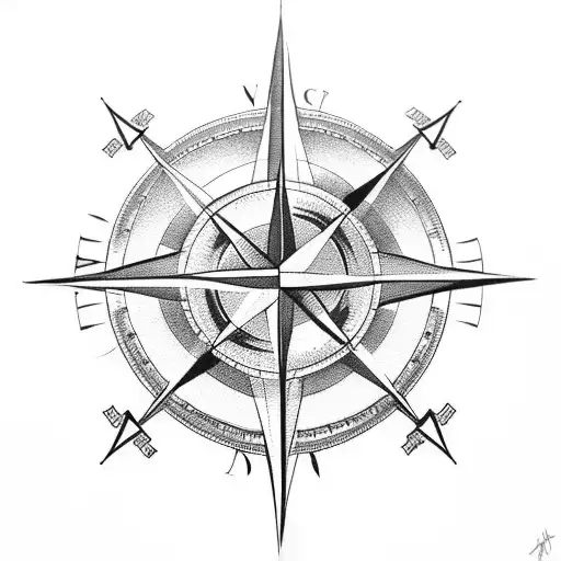 Compass With Name And Crown