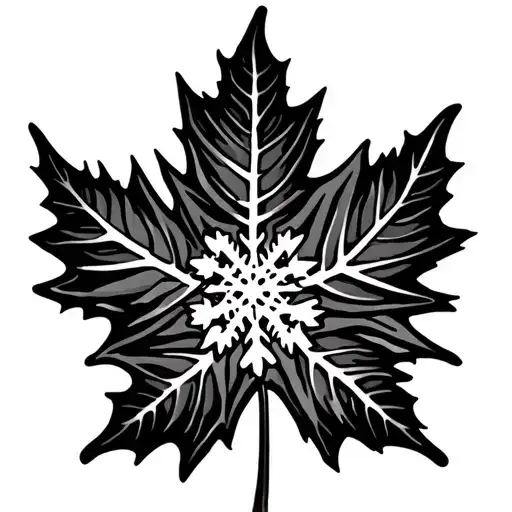 Snowflake And Maple Leaf