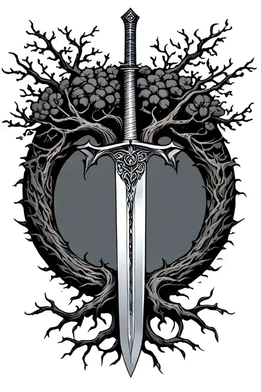 Tree Of Life And Sword