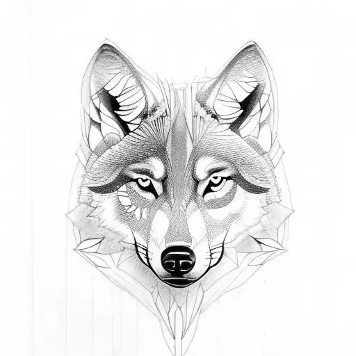 Design A Tattoo Of A Wolf Made Entirely Of Intricate Doodles