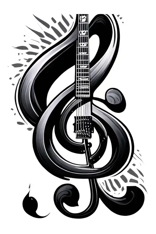 Treble Clef Stratocaster Guitar Neck Transforming