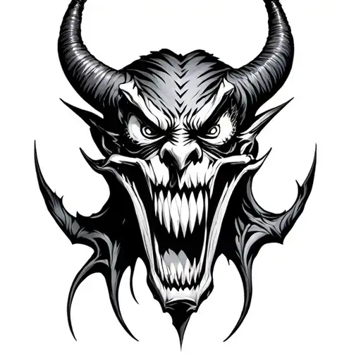 Stretched Jaw Demon Face