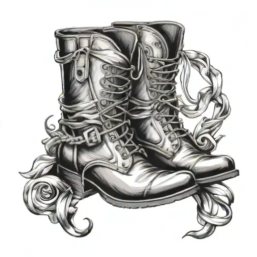Dress Boot With Dart Intertwined To Represent