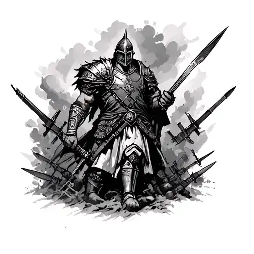 Warrior Surrounded By War