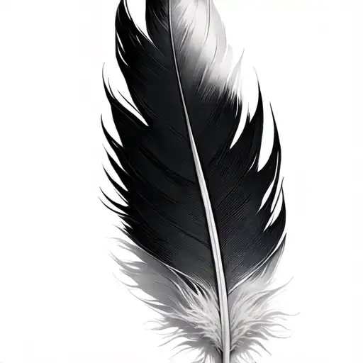 Realistic White Feather