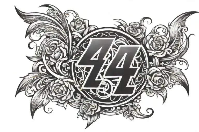 Blackout Arm Tatto With The Letter Z Repeated With Patterns