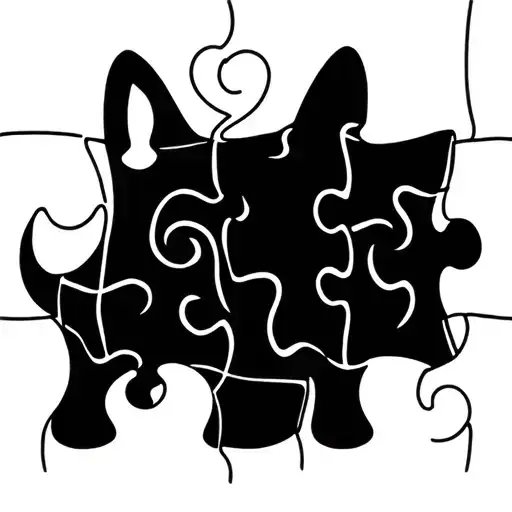 Dog Shaped Puzzle Piece