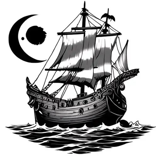Luna Moon Island Pirate Ship Ocean Lapu Lapu Lapu Filipino