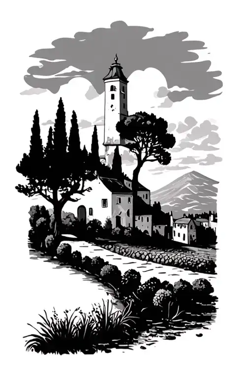 Italian Countryside Landscape