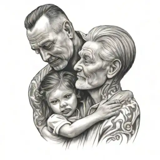 Father And Young Daughter