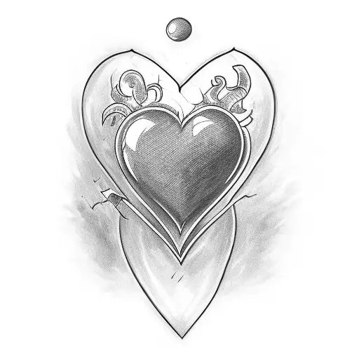 Heart Within Hourglass