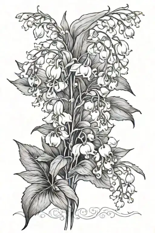 Lily Of The Valley And Larkspur Flower