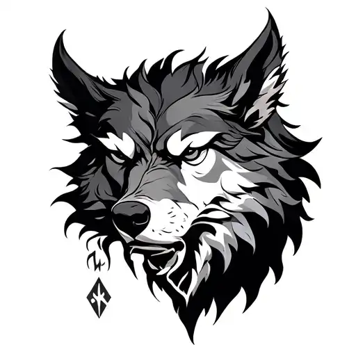 Fenrir In Nordic Style