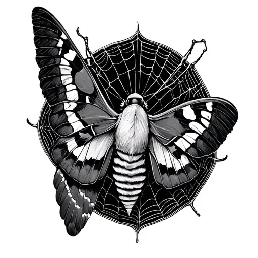 Death Moth With Cobweb Wings