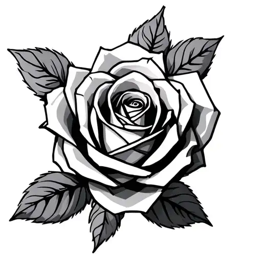 Geometric Rose Intertwined