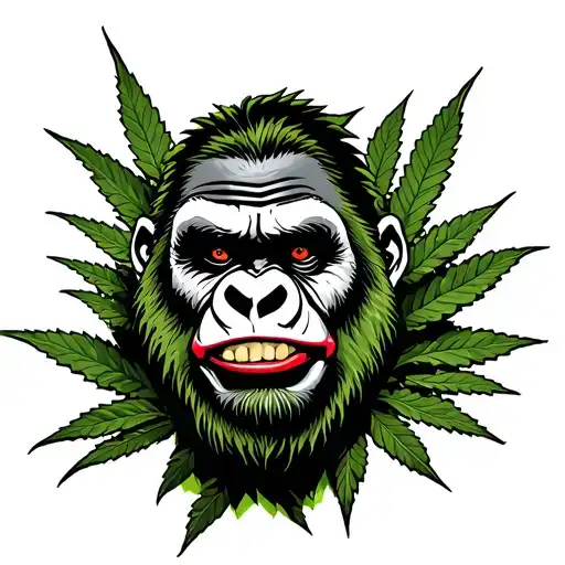 Weed Trippy Gorilla Joker