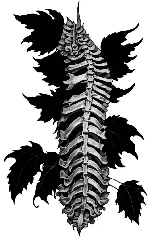 Spine Tattoo Of Different Biblical Stories