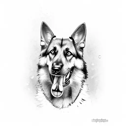A German Shepherd Holding A Wrench In Its Mouth