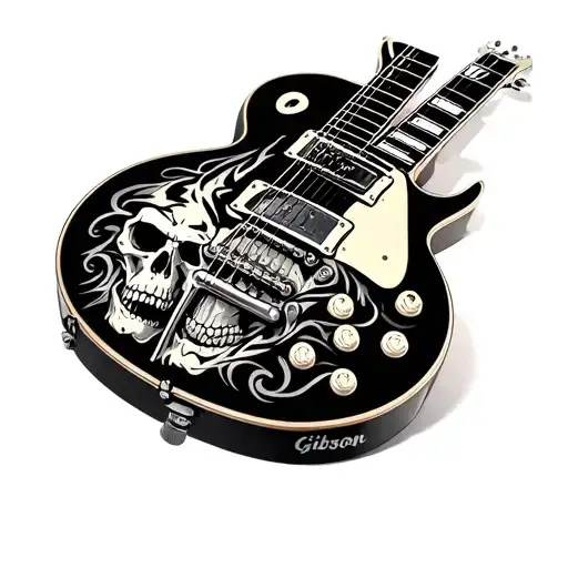 Gibson Les Paul With Skull