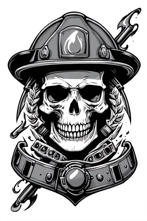 Fire Fighter Skull Inside