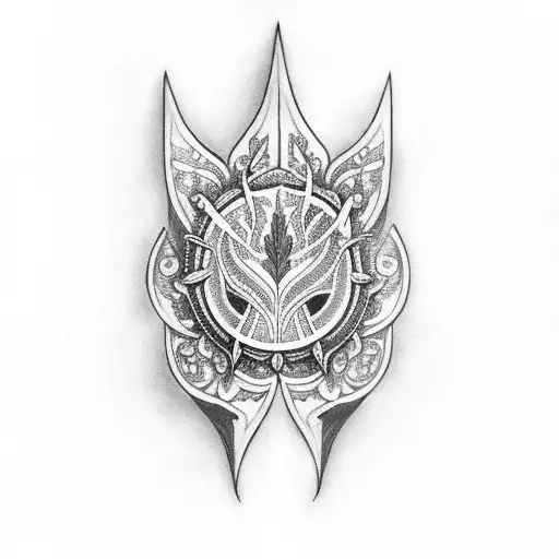 Dagger With Floral Accents