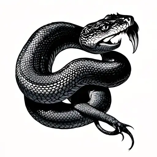 Big Long Snake On Hand