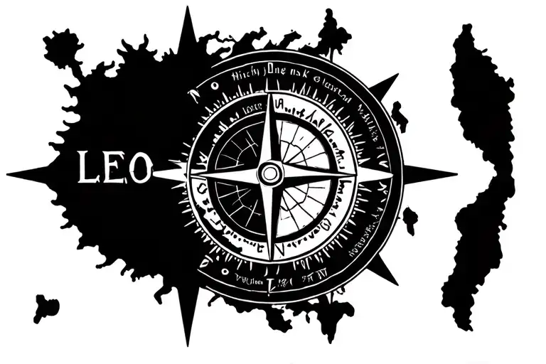 Leo Astrological Sign Compass Travel Map Colombia