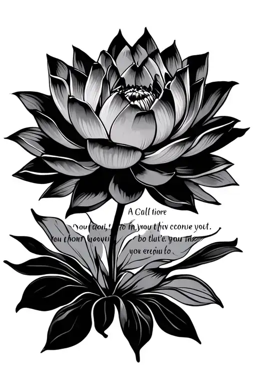 Lotus Flower With Quote Cute
