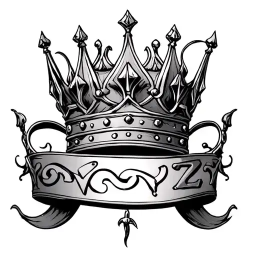 Triple Sevens Crown Tattoo Design