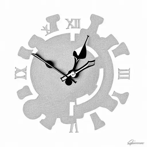 Clock Gears Forming A Baseball